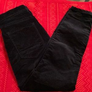 Banana Republic size 27P crushed velvet black like new jeans w/ some stretch